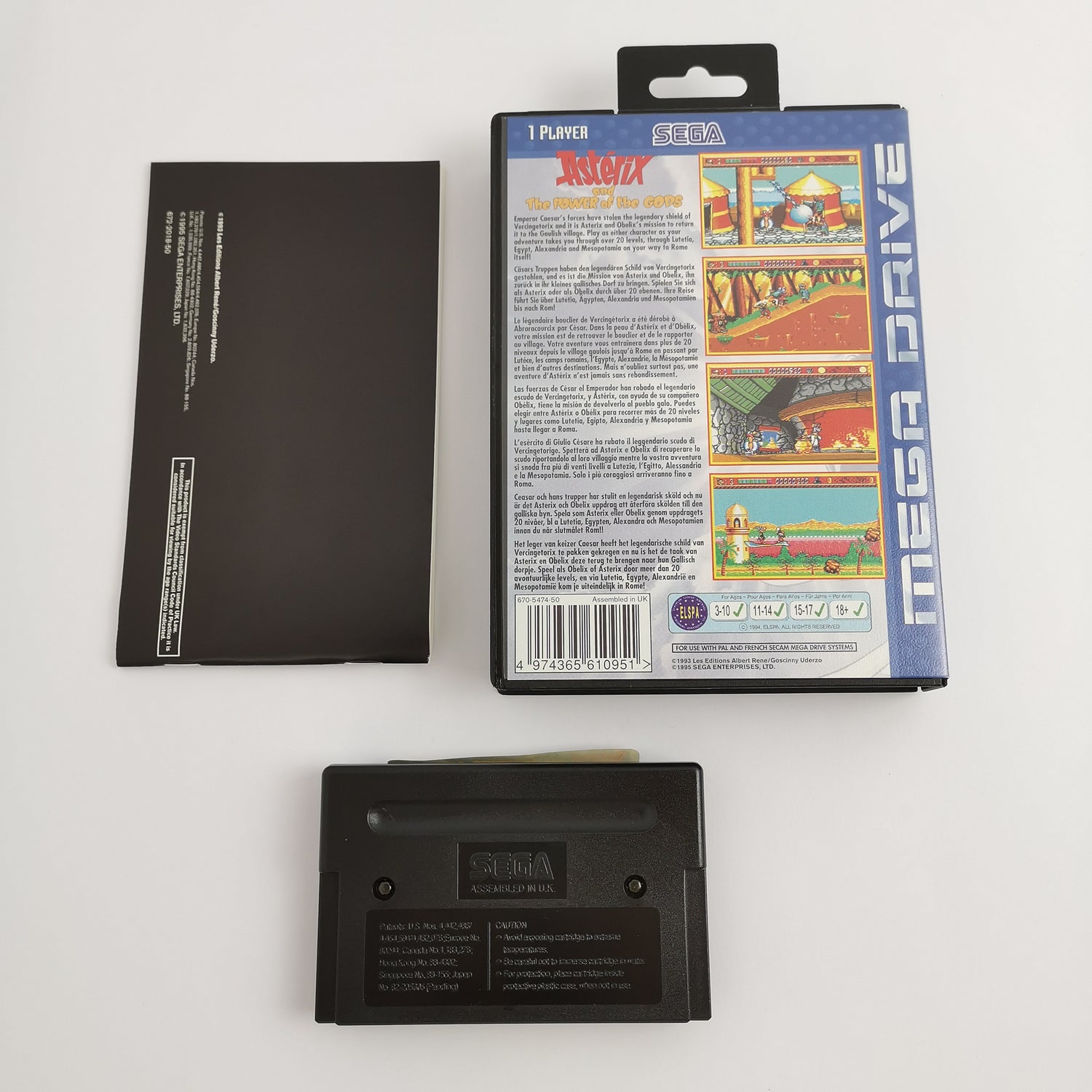Sega Mega Drive Spiel : Asterix and the Power of the Gods | MD MegaDrive OVP PAL