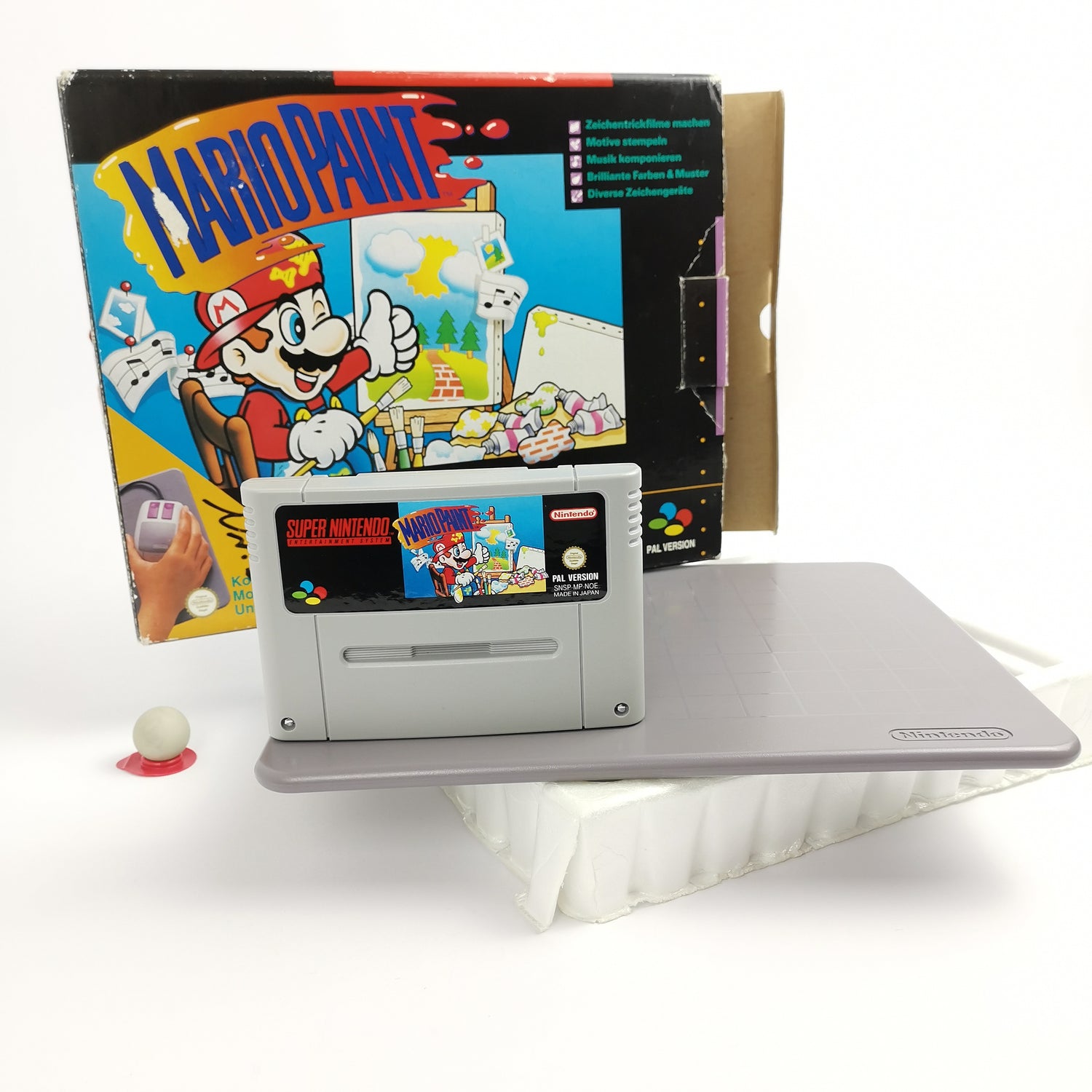 Super Nintendo game: Mario Paint without mouse | SNES OVP - PAL Version NOE