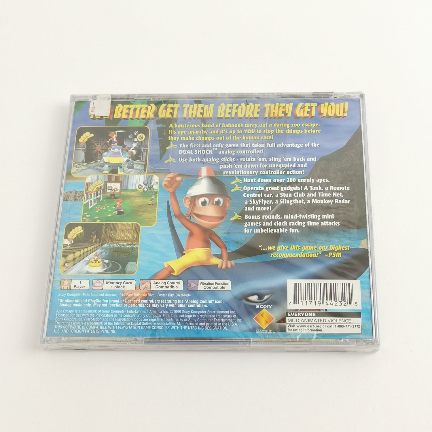 Sony Playstation 1 Game: Ape Escape | PS1 NTSC USA - NEW SEALED