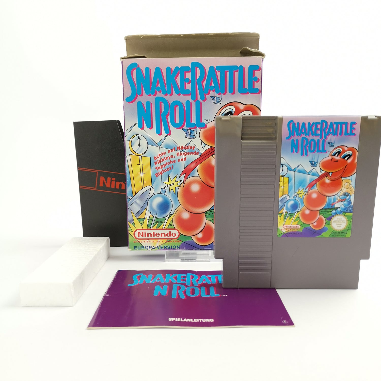 Nintendo Entertainment System Spiel :  Snake Rattle n Roll | OVP NES - PAL NOE