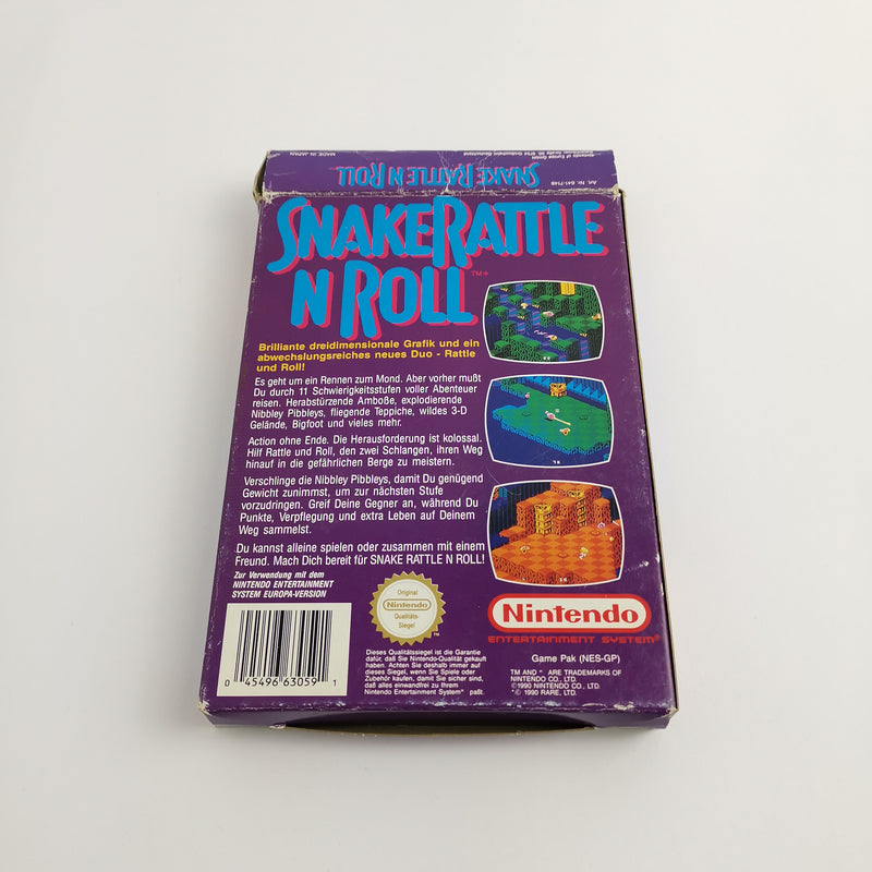 Nintendo Entertainment System Spiel :  Snake Rattle n Roll | OVP NES - PAL NOE