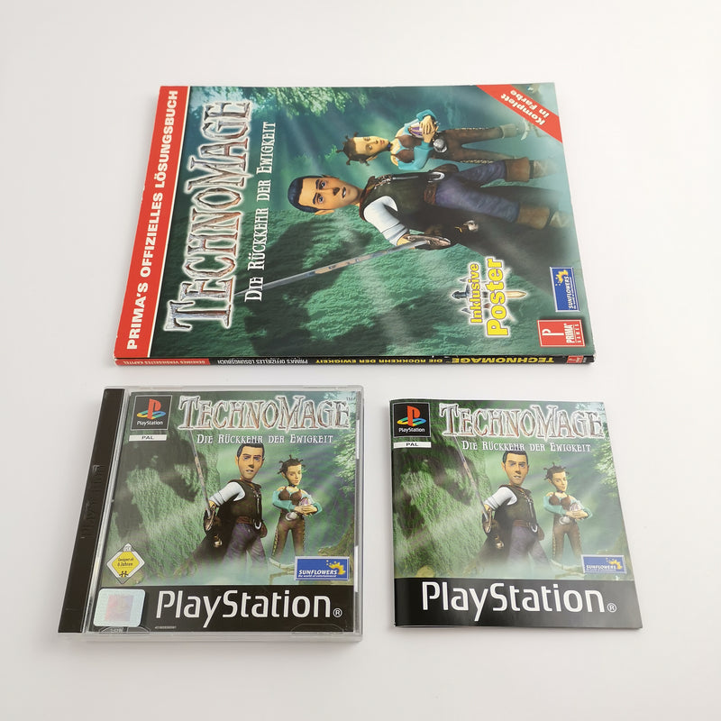 Sony Playstation 1 Spiel : Technomage + Lösungsbuch | PS1 PSX - OVP PAL