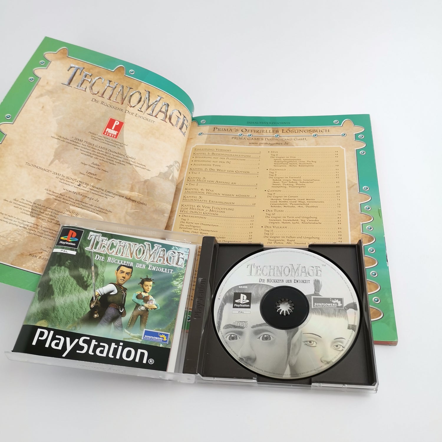 Sony Playstation 1 Spiel : Technomage + Lösungsbuch | PS1 PSX - OVP PAL