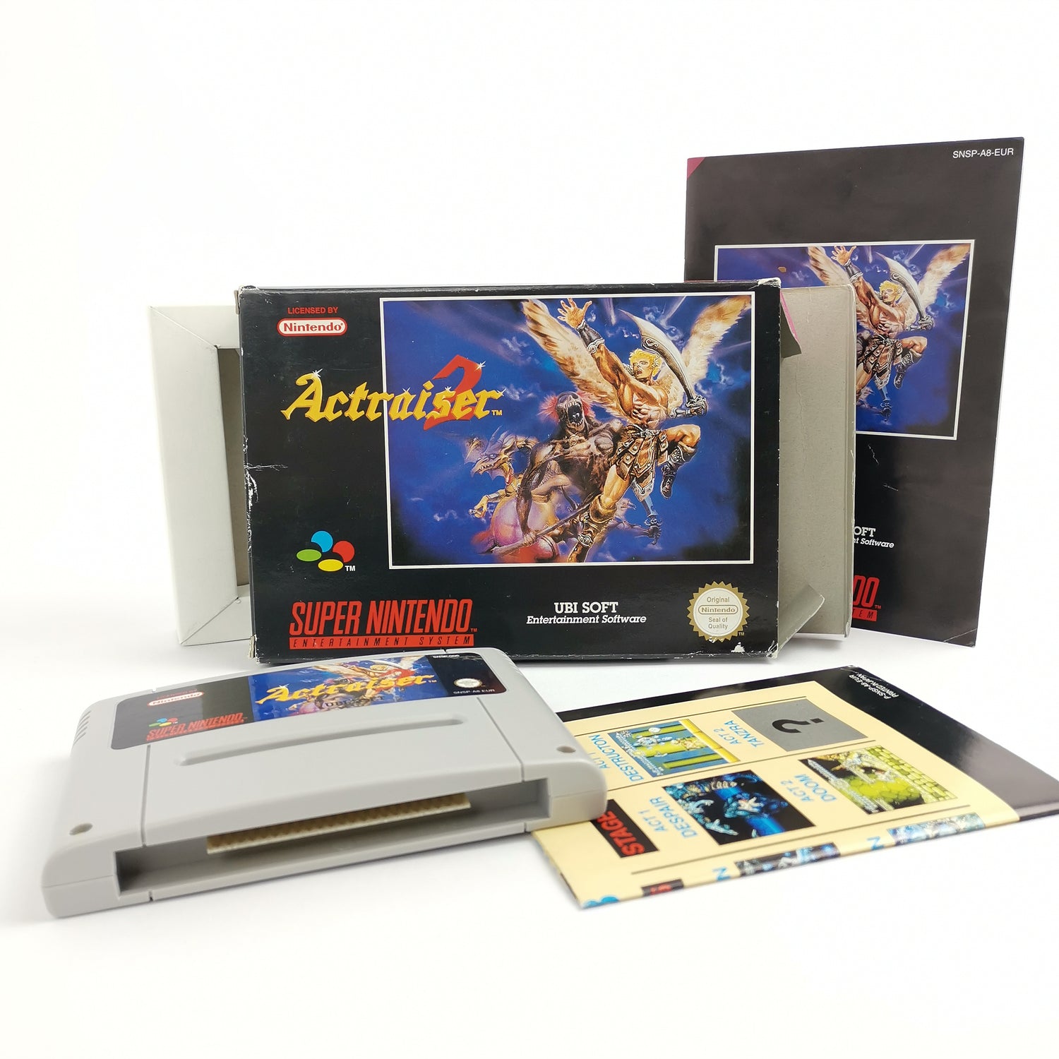 Super Nintendo Spiel :  Actraiser 2 mit Poster | Snes Game - OVP PAL EUR