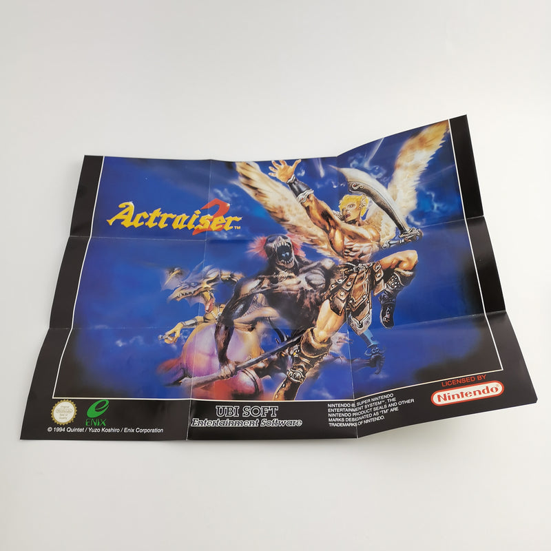 Super Nintendo Spiel :  Actraiser 2 mit Poster | Snes Game - OVP PAL EUR
