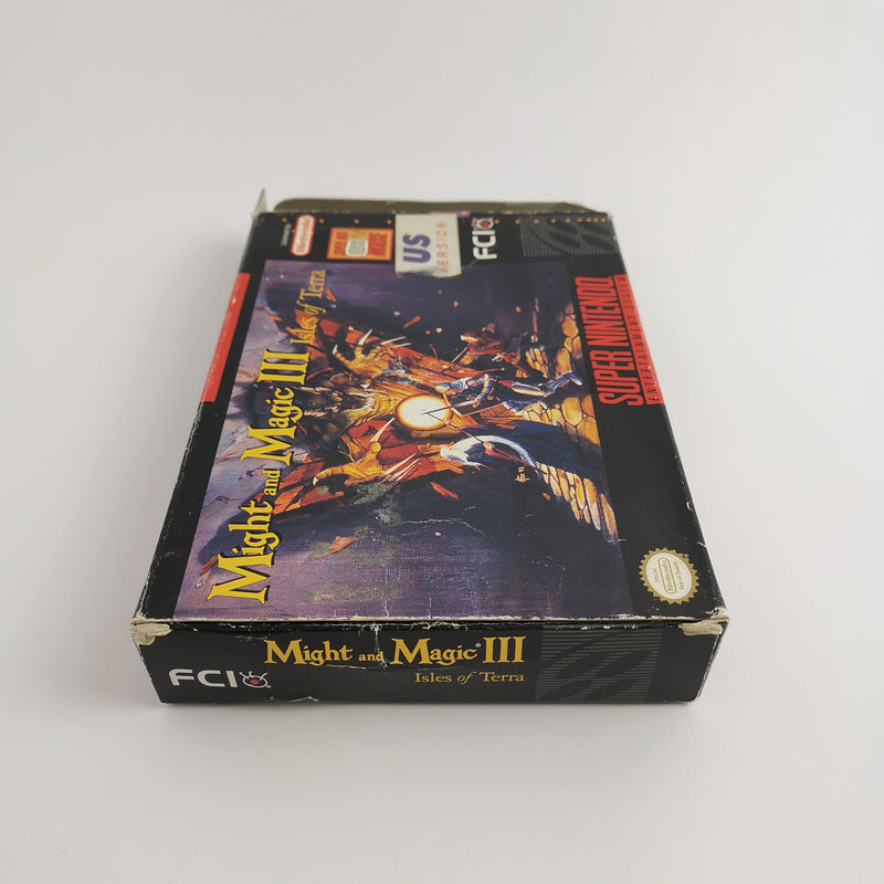 Super Nintendo Game: Might and Magic III 3 Isles of Terra - SNES OVP USA