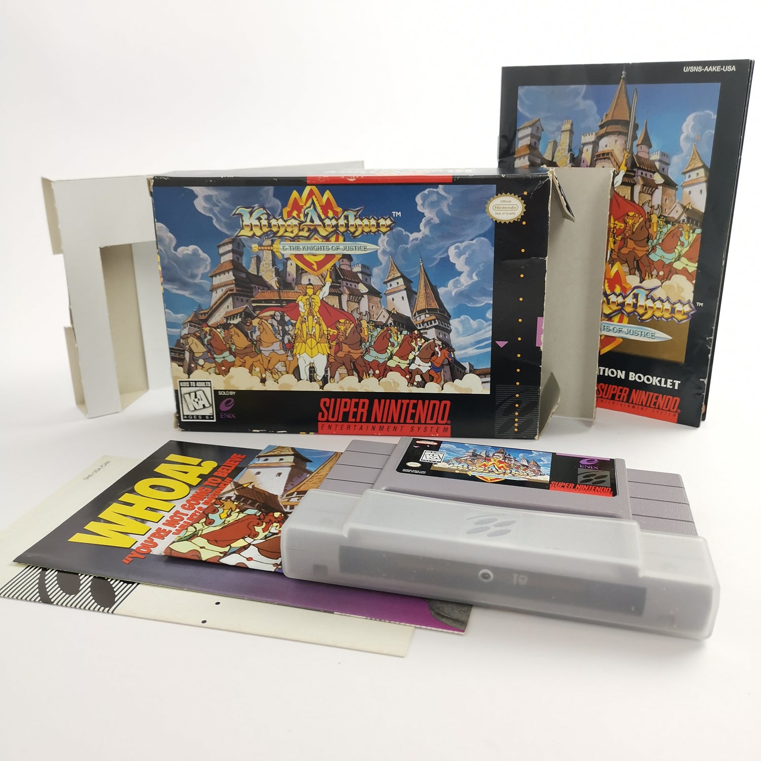 Super Nintendo Game: King Arthur & The Knights of Justice - SNES OVP USA