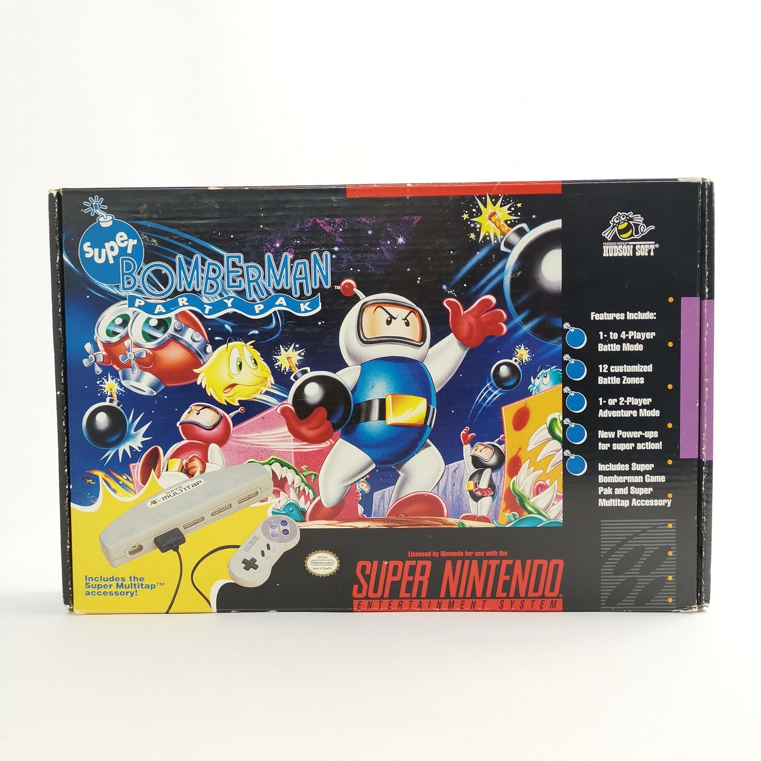 Super Nintendo Game : Super Bomberman Party Pak Big Box | Original packaging NTSC-U/C USA