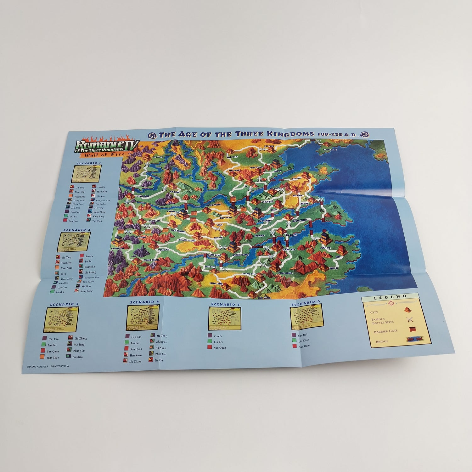 Super Nintendo Spiel : Romance of the three Kingdoms IV Wall of Fire + Guide OVP