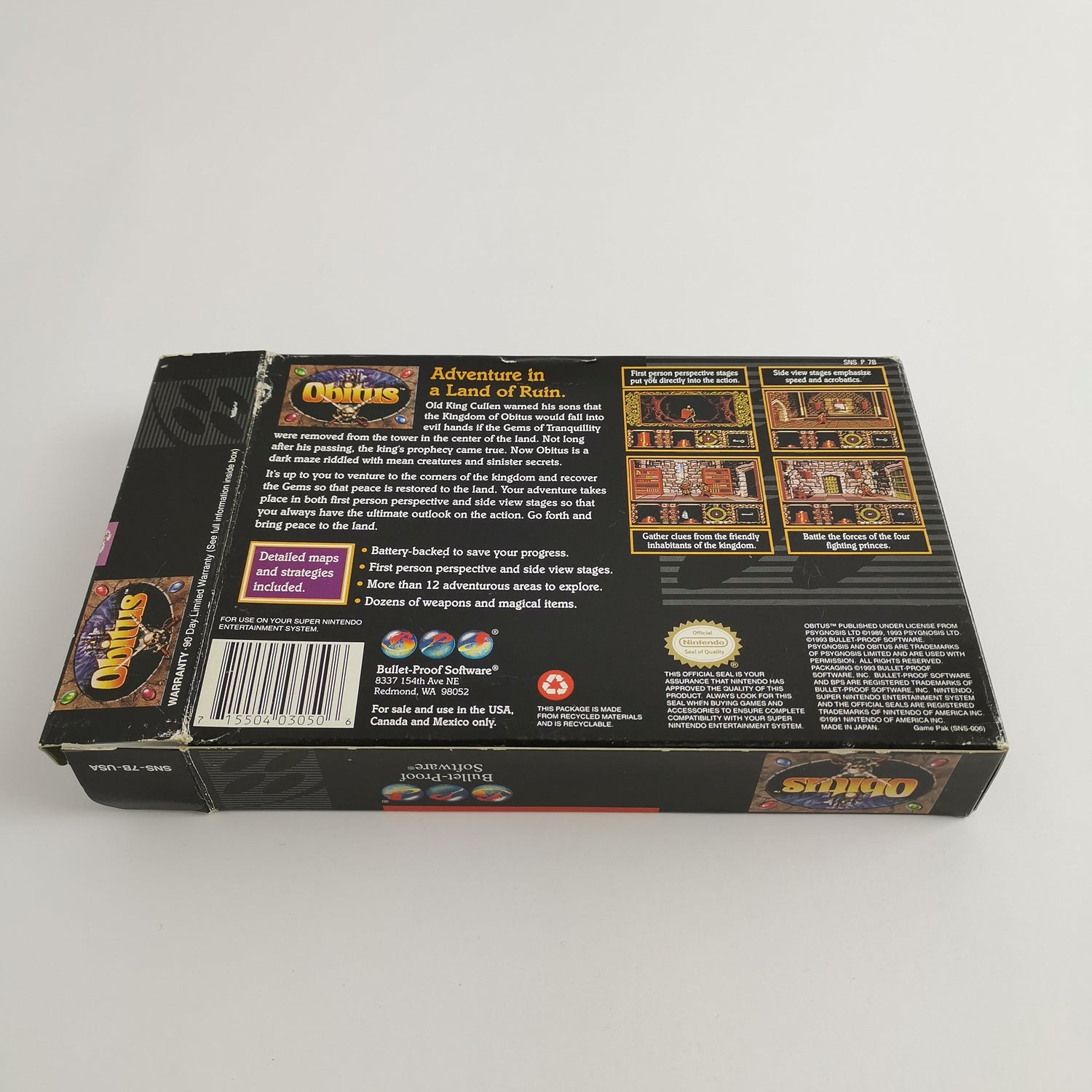 Super Nintendo Spiel : Obitus | Snes Game - OVP NTSC-U/C USA