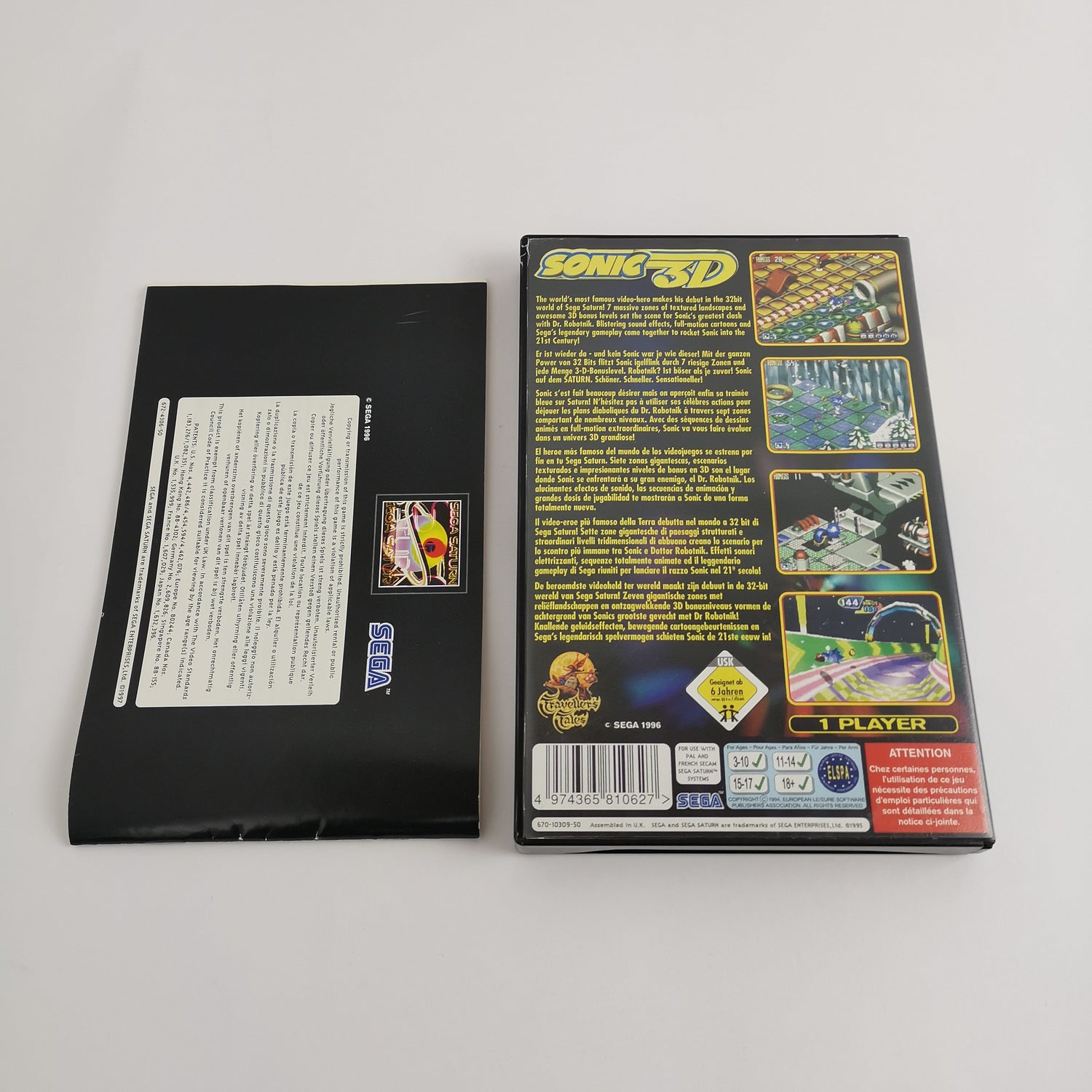 Sega Saturn Game: Sonic 3D Flickies Island | SegaSaturn PAL - original packaging