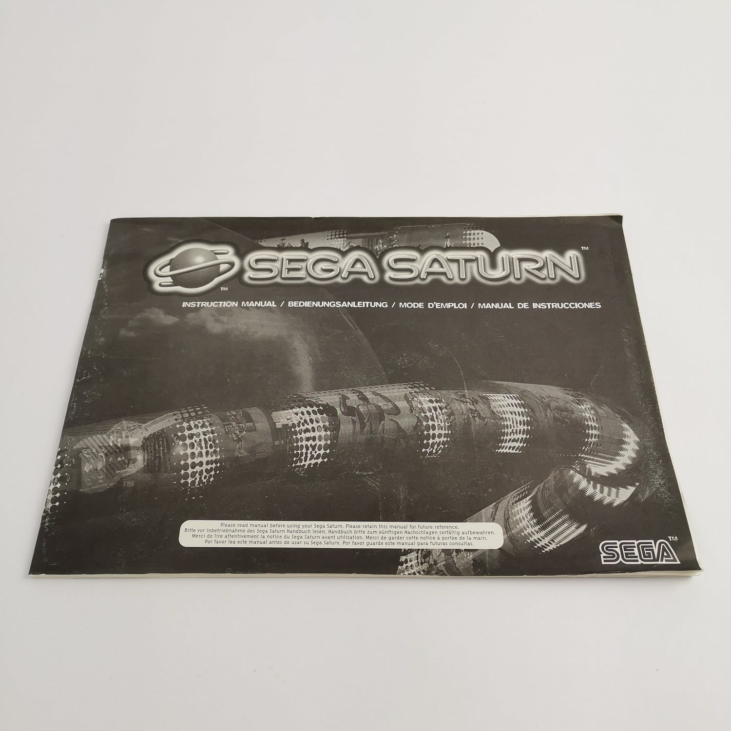 Sega Saturn Konsole mit 1 Controller, Kabel, Bootleg Sampler und Anleitung | PAL