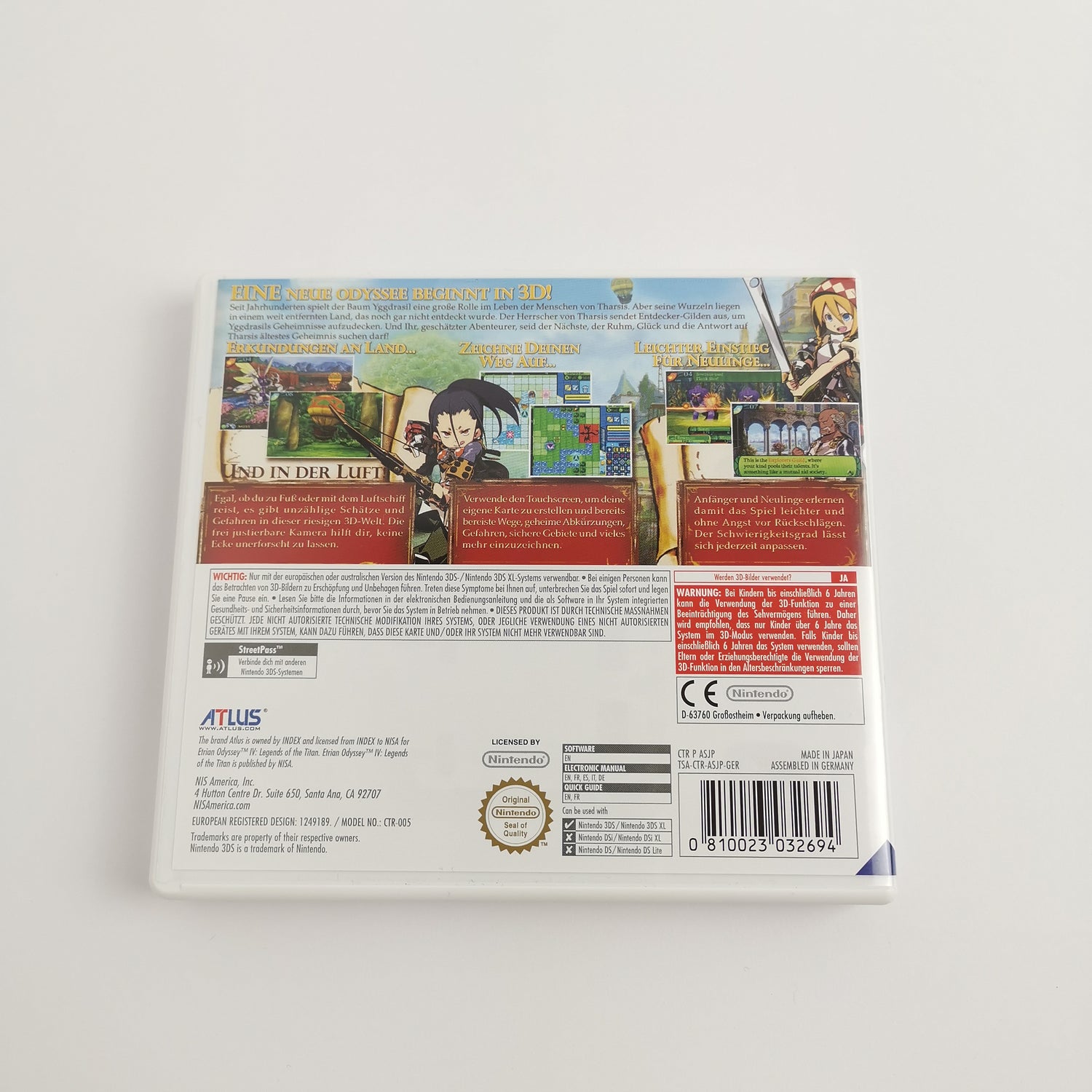 Nintendo 3DS Game: Etrian Odyssey IV Legends of The Titan | 2DS comp - original packaging PAL