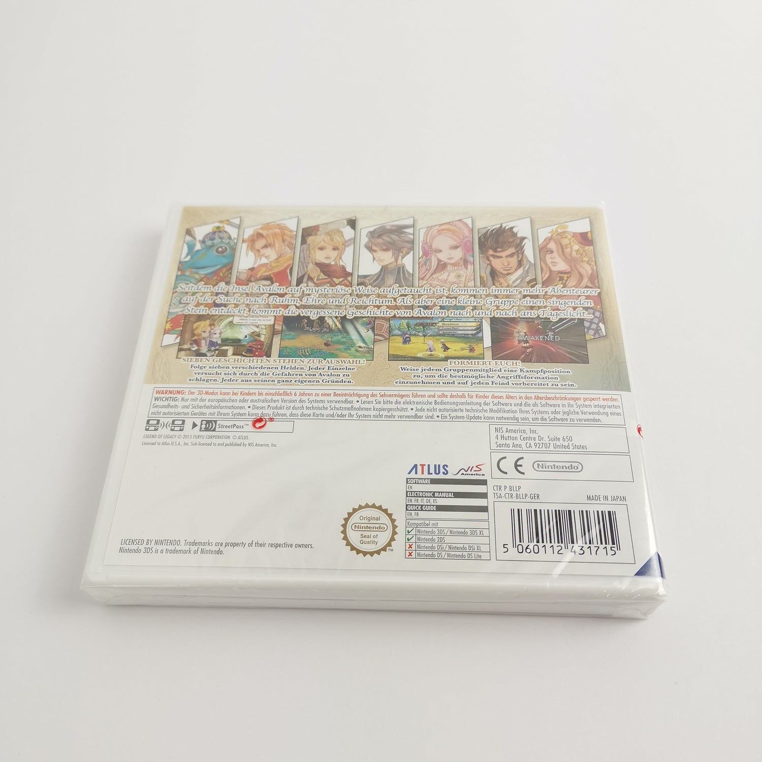 Nintendo 3DS game: The Legend of Legacy | 2DS comp - OVP PAL - NEW NEW SEALED