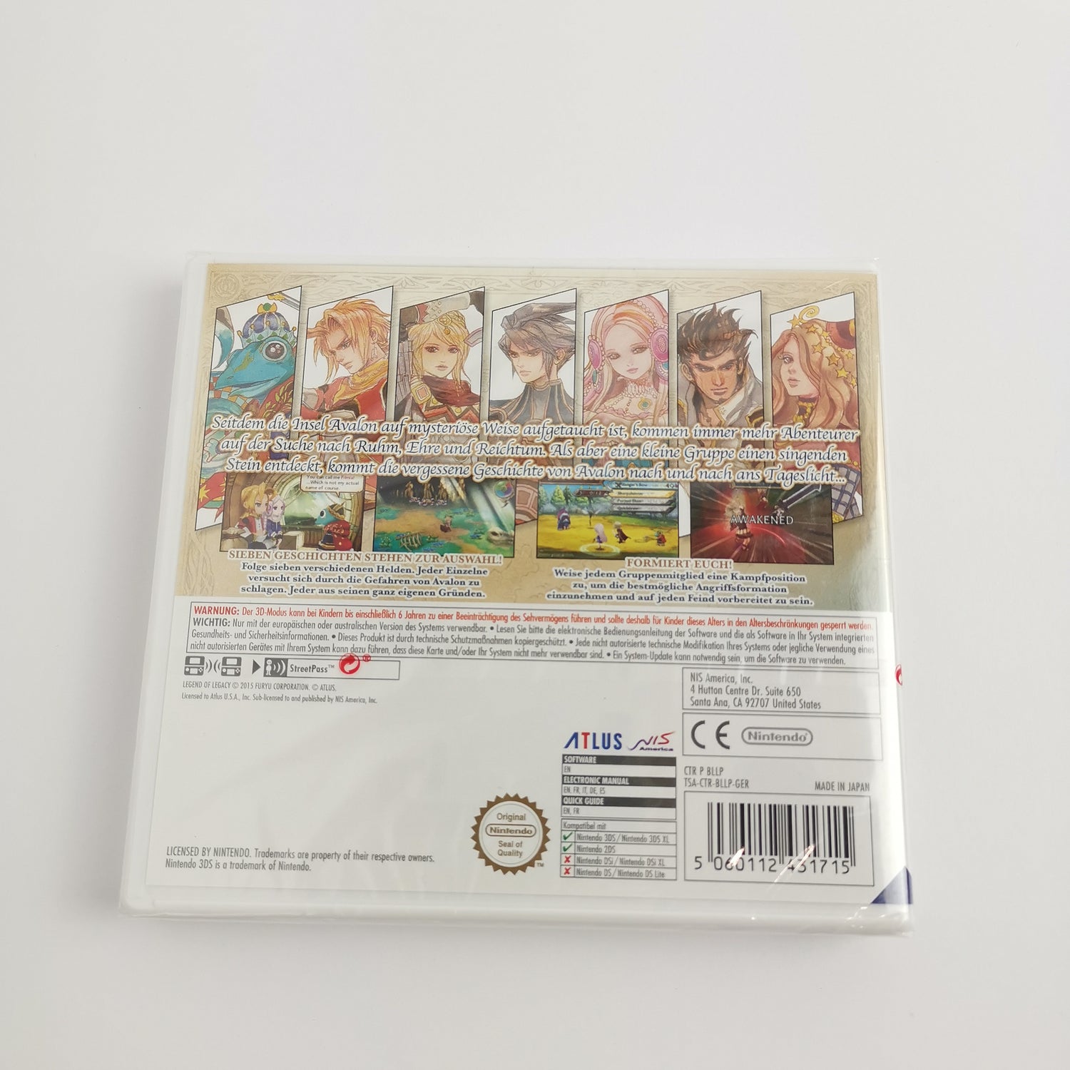 Nintendo 3DS game: The Legend of Legacy | 2DS comp - OVP PAL - NEW NEW SEALED