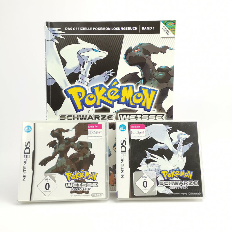 Nintendo DS Games: Pokemon White and Black Edition + Solution Book | 2DS 3DS