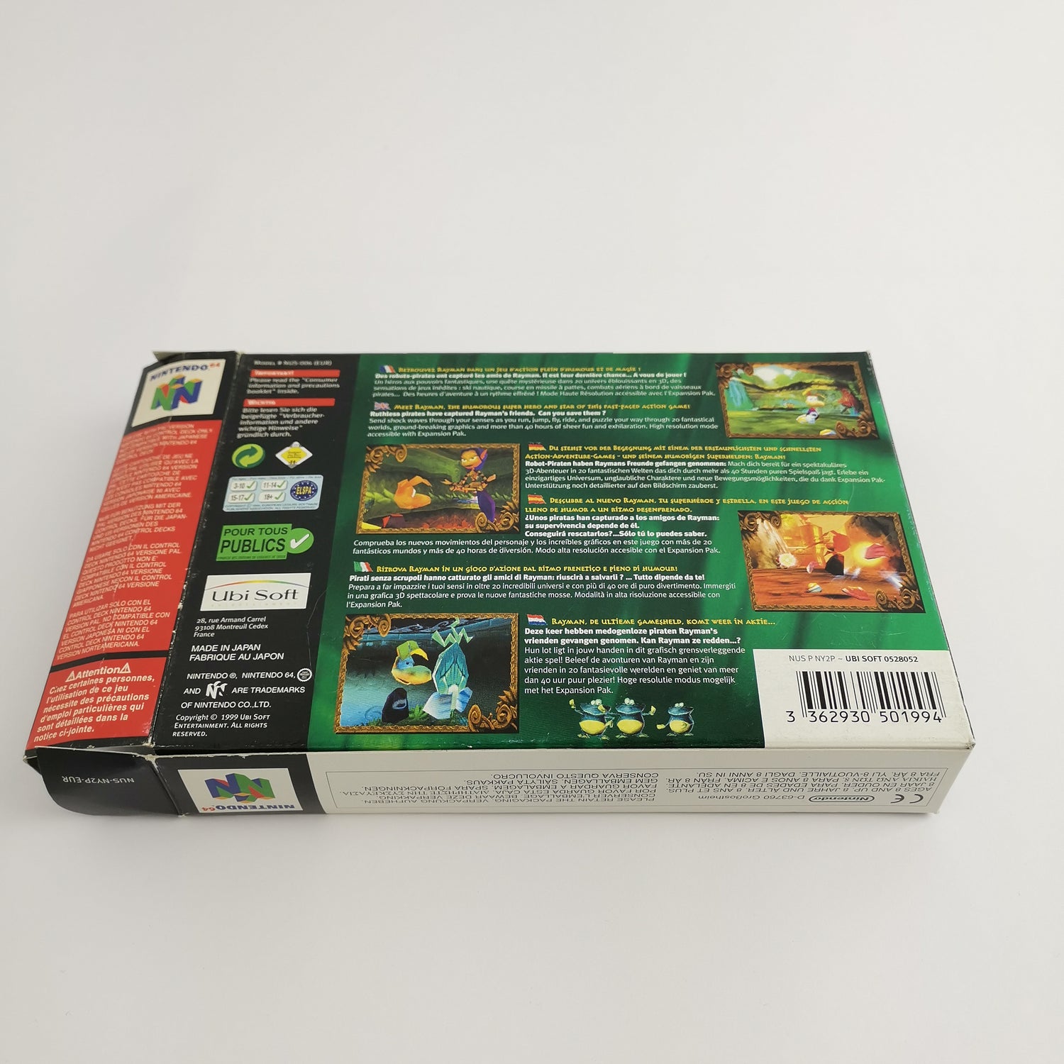 Nintendo 64 Spiel : Rayman 2 The Great Escape mit Karte | N64 Game - OVP PAL