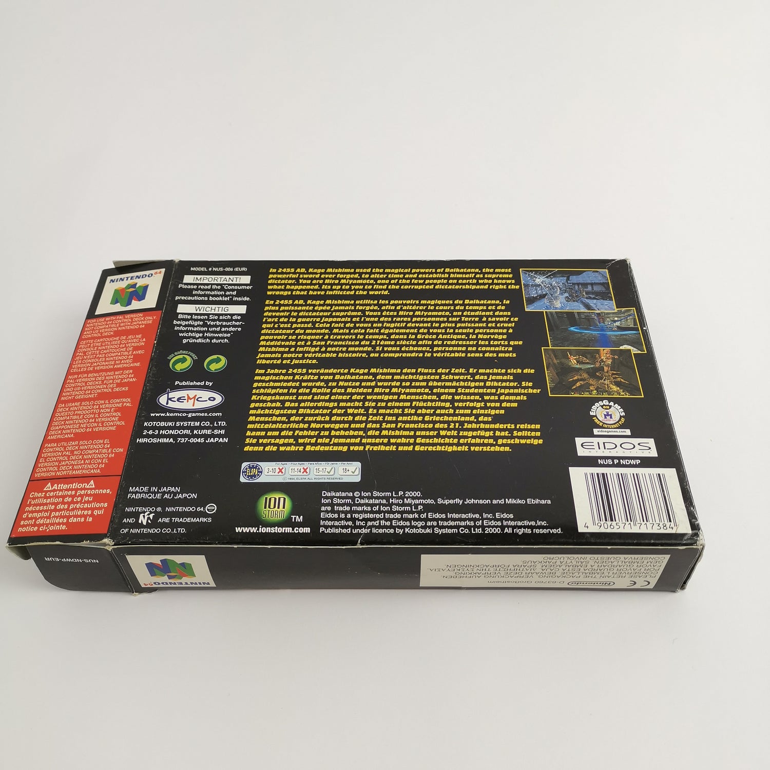Nintendo 64 Spiel : John Romero´s DAIKATANA | N64 Game - OVP PAL Kemco
