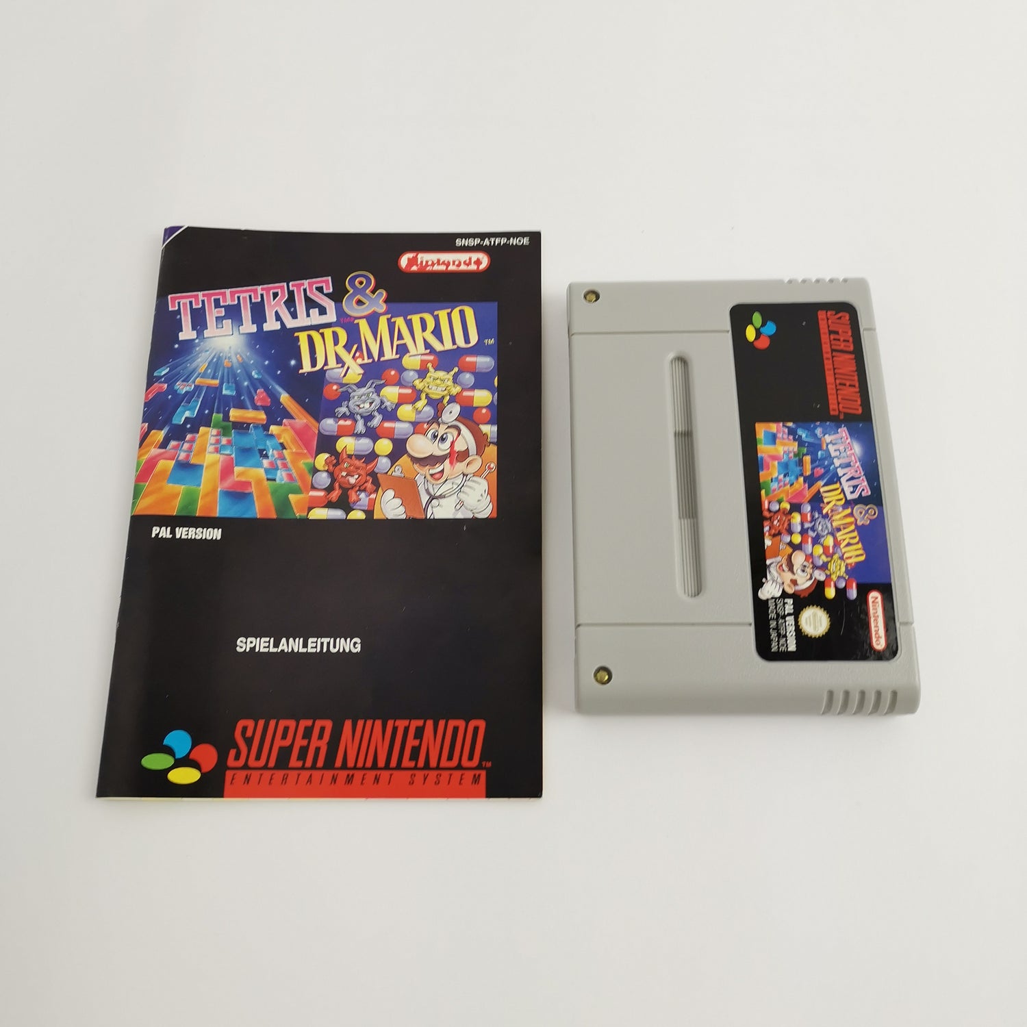 Super Nintendo Game: Tetris & Dr. Mario | SNES Game - OVP PAL version