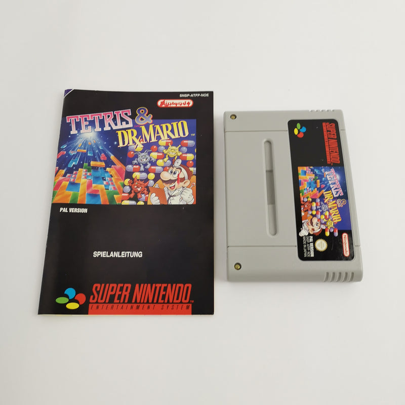Super Nintendo Spiel : Tetris & Dr. Mario | SNES Game - OVP PAL-Version