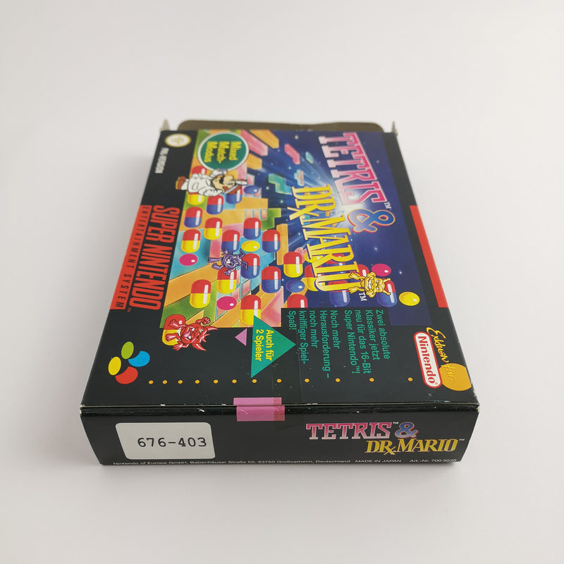 Super Nintendo Spiel : Tetris & Dr. Mario | SNES Game - OVP PAL-Version