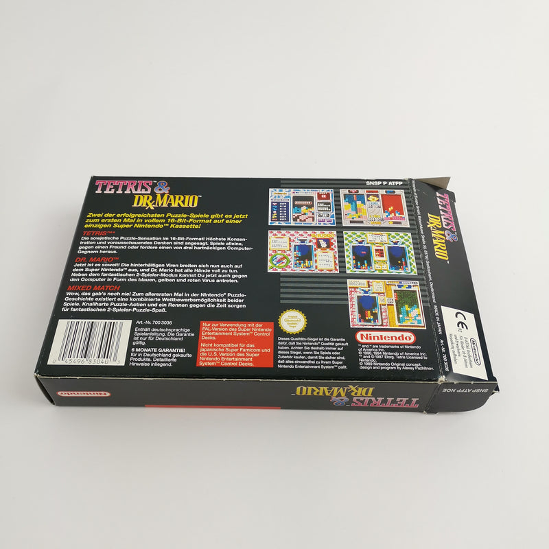 Super Nintendo Spiel : Tetris & Dr. Mario | SNES Game - OVP PAL-Version