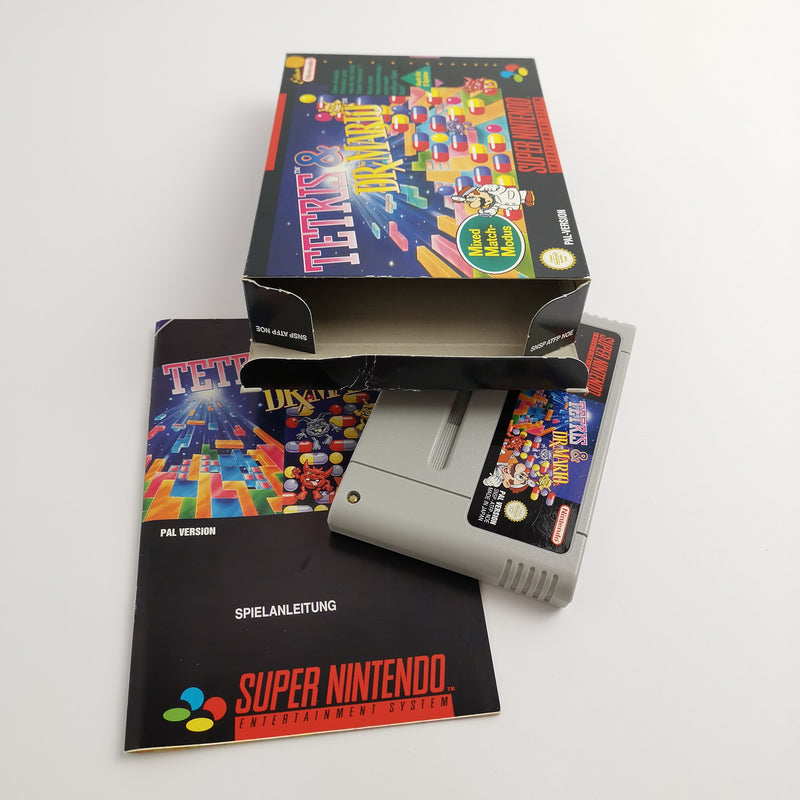 Super Nintendo Spiel : Tetris & Dr. Mario | SNES Game - OVP PAL-Version
