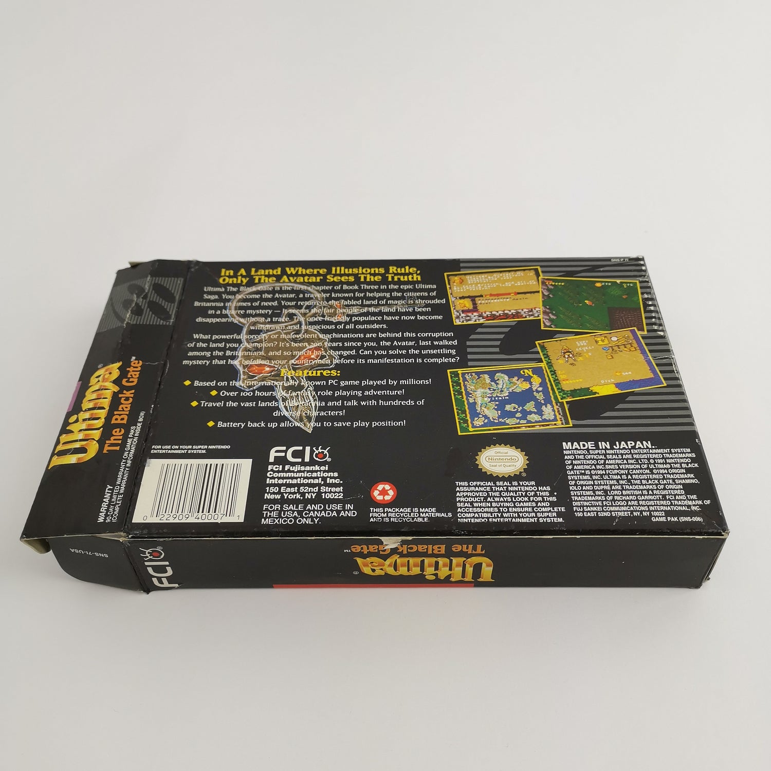 Super Nintendo Game: Ultima The Black Gate | SNES Game - OVP NTSC-U/C USA