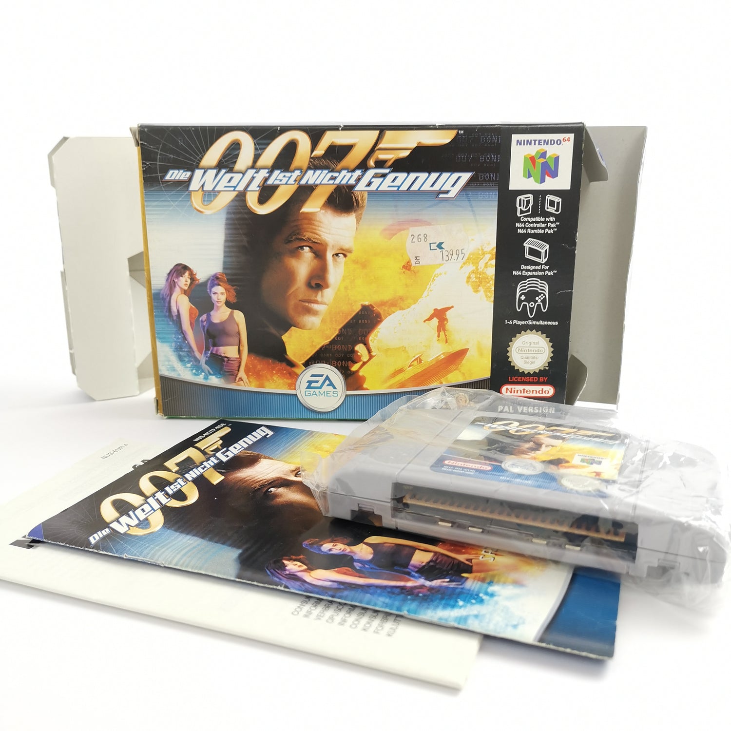 Nintendo 64 Game: 007 The World Is Not Enough James Bond | N64 OVP PAL USK18
