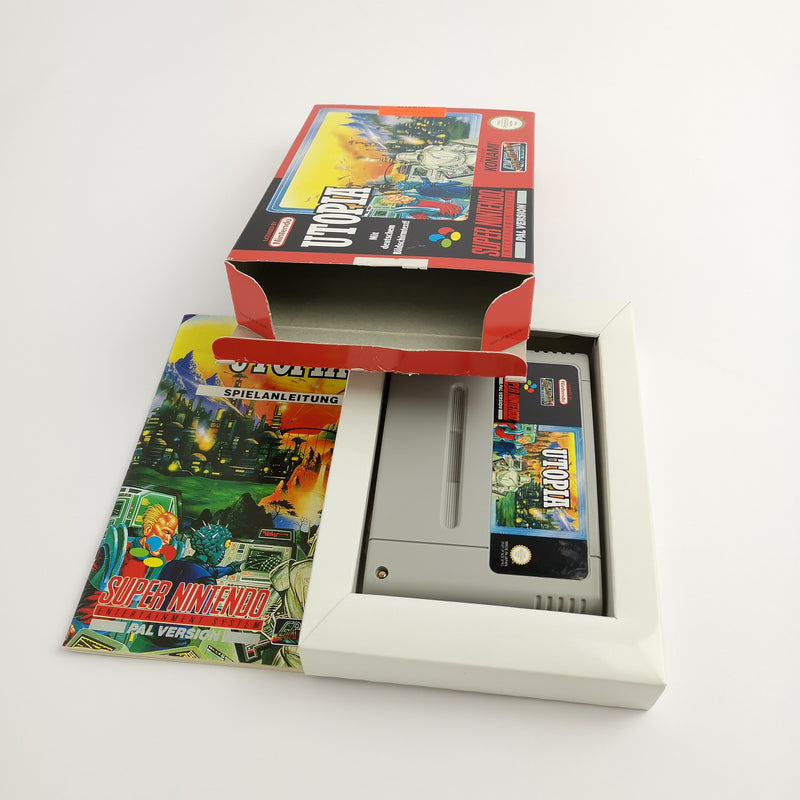Super Nintendo Spiel : Utopia | SNES OVP - PAL Version Konami