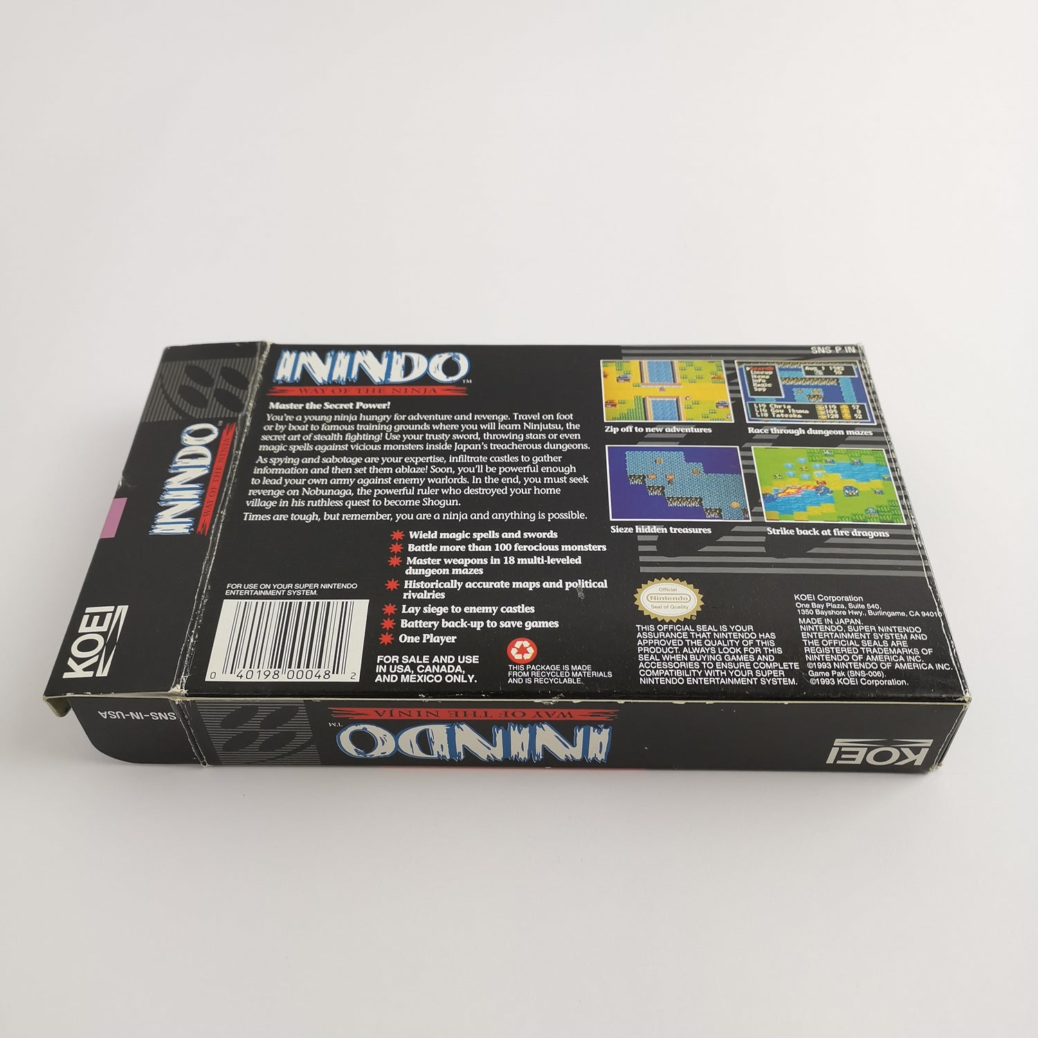 Super Nintendo Game: Inindo Way of The Ninja | SNES OVP - NTSC-U/C USA
