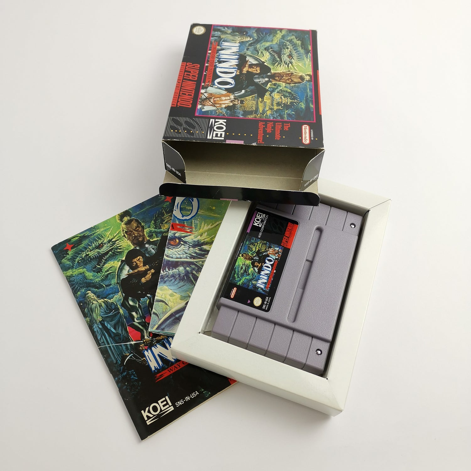 Super Nintendo Game: Inindo Way of The Ninja | SNES OVP - NTSC-U/C USA