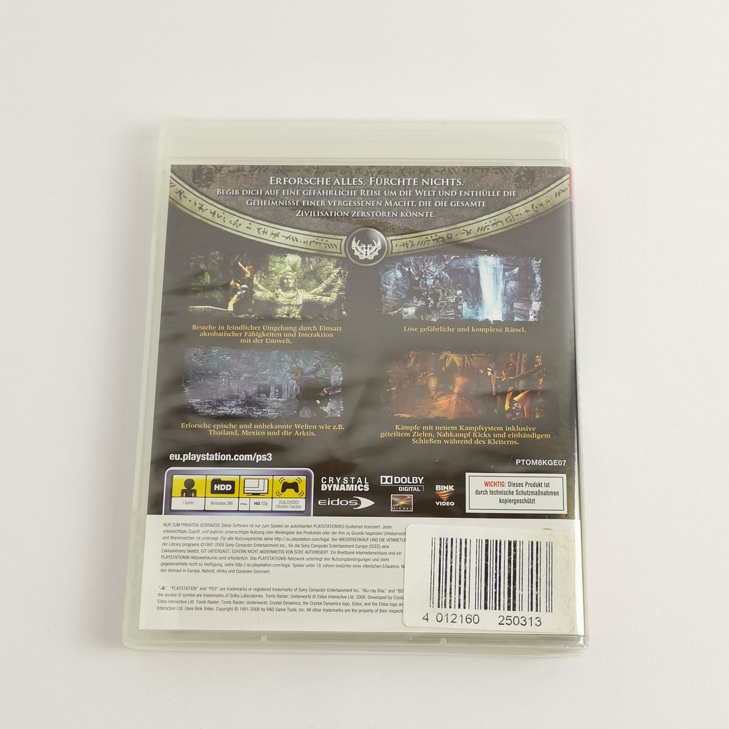 Sony Playstation 3 Game: Tomb Raider Underworld | Original packaging PS3 game NEW NEW SEALED