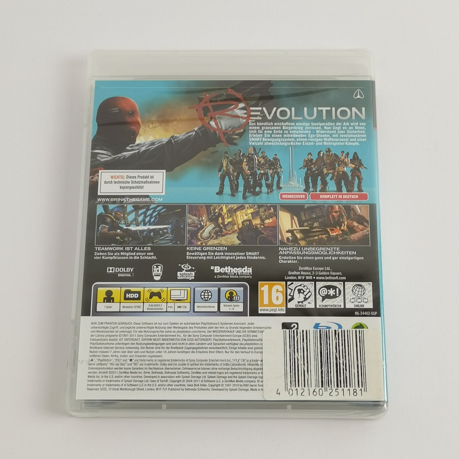 Sony Playstation 3 Game: Brink | Original packaging PS3 game - NEW NEW SEALED