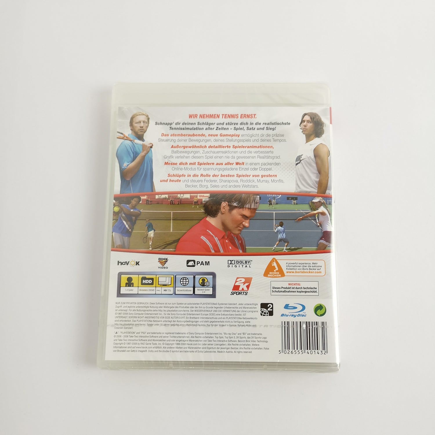 Sony Playstation 3 Game: Topspin 3 Tennis | Original packaging PS3 game - NEW NEW SEALED