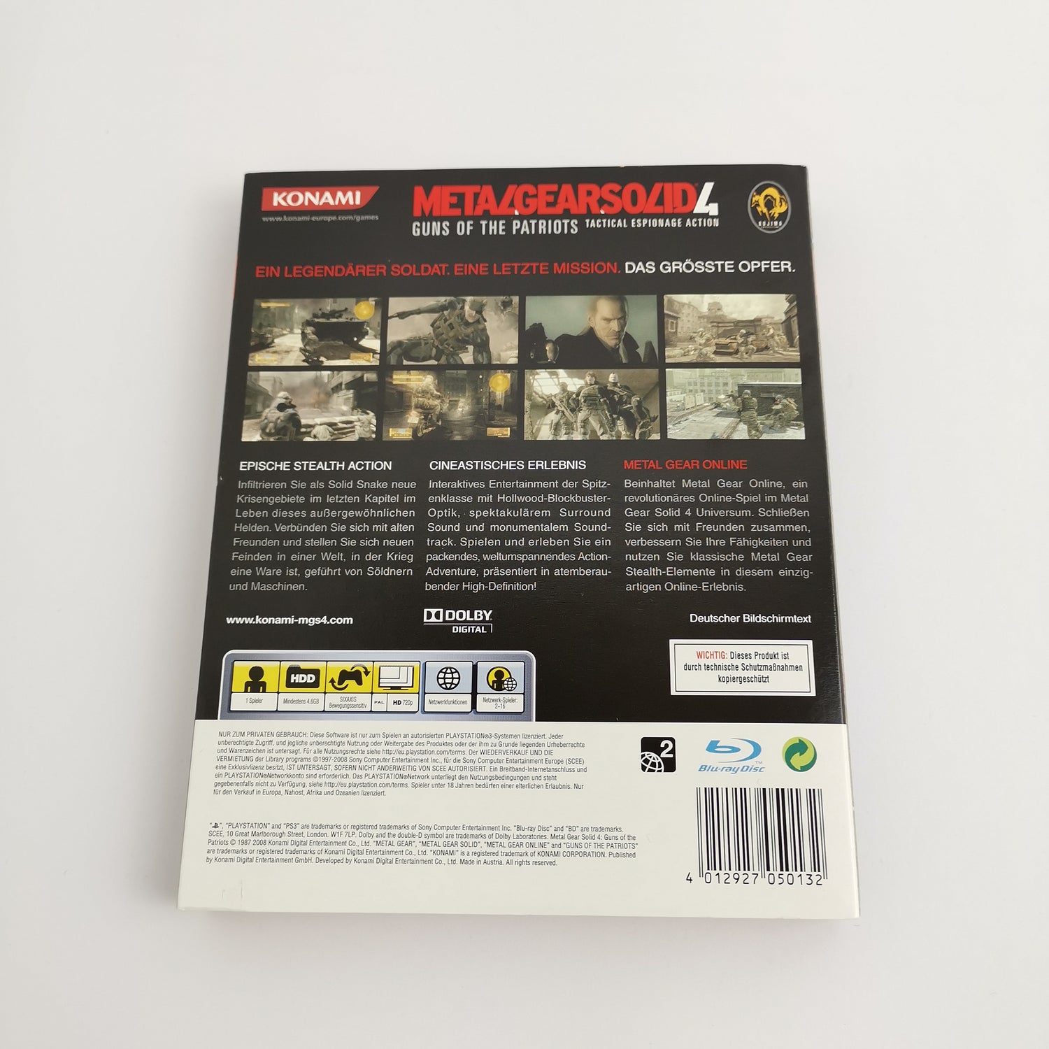 Sony Playstation 3 Game: Metal Gear Solid Guns of the Patriots | PS3 original packaging USK18