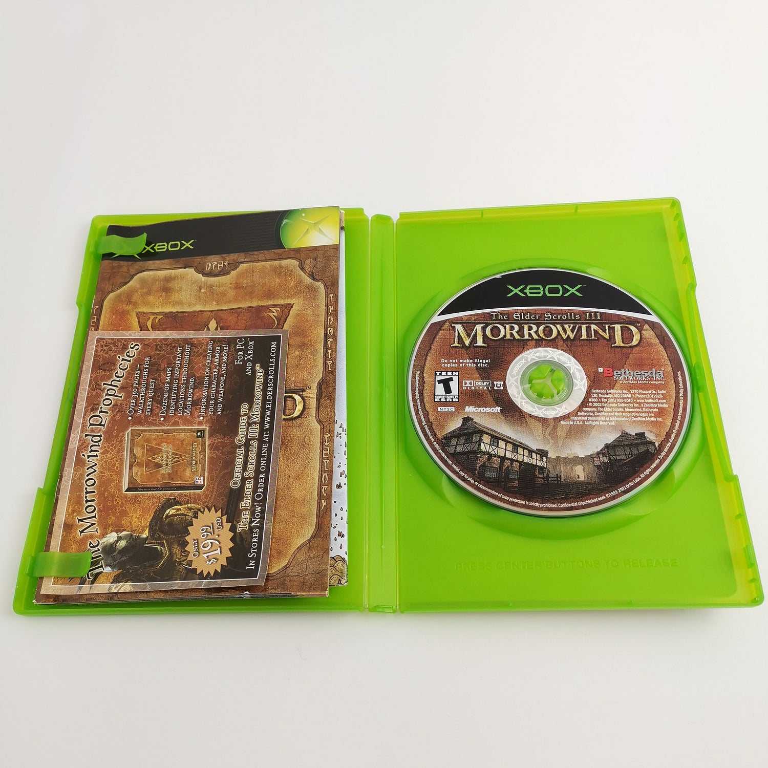 Microsoft Xbox Classic Spiel : The Elder Scrolls III Morrowind + Karte | OVP USA