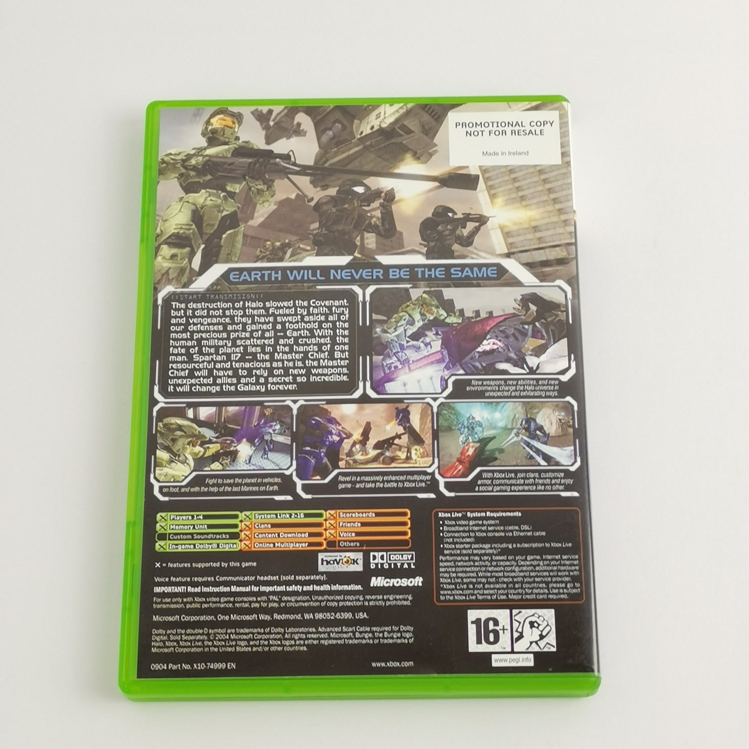 Microsoft Xbox Classic Game : Halo Promotional Copy- Not For Resale | Promo original packaging