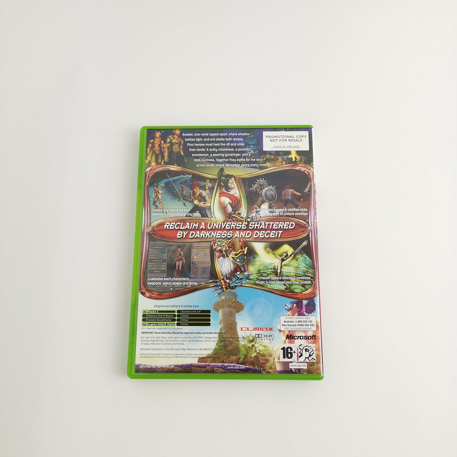 Microsoft Xbox Classic Game : Sudeki - Promotional Copy Not For Resale | PROMO