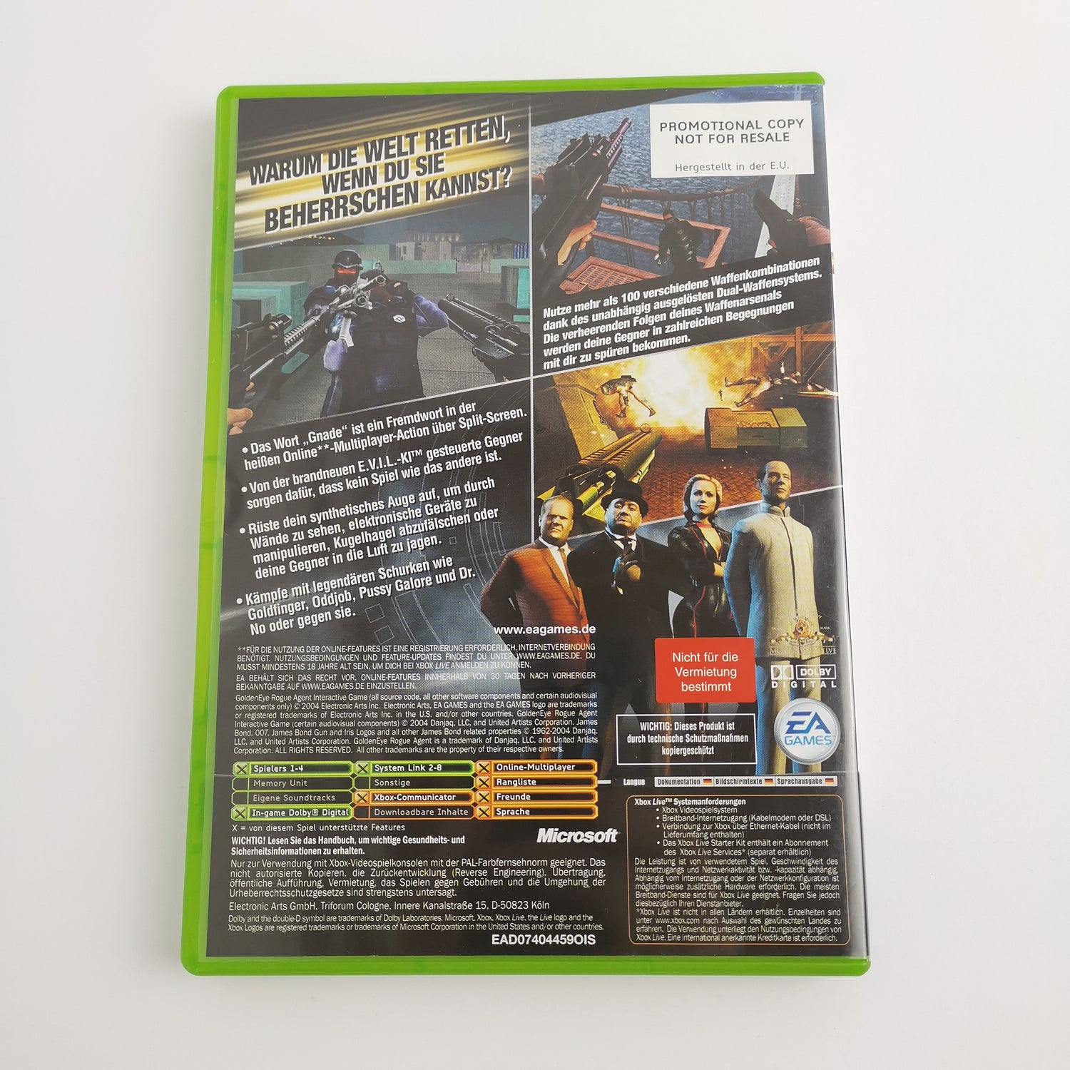 Microsoft Xbox Classic Goldeneye Rogue Agent - Promotional Copy Not for Resale