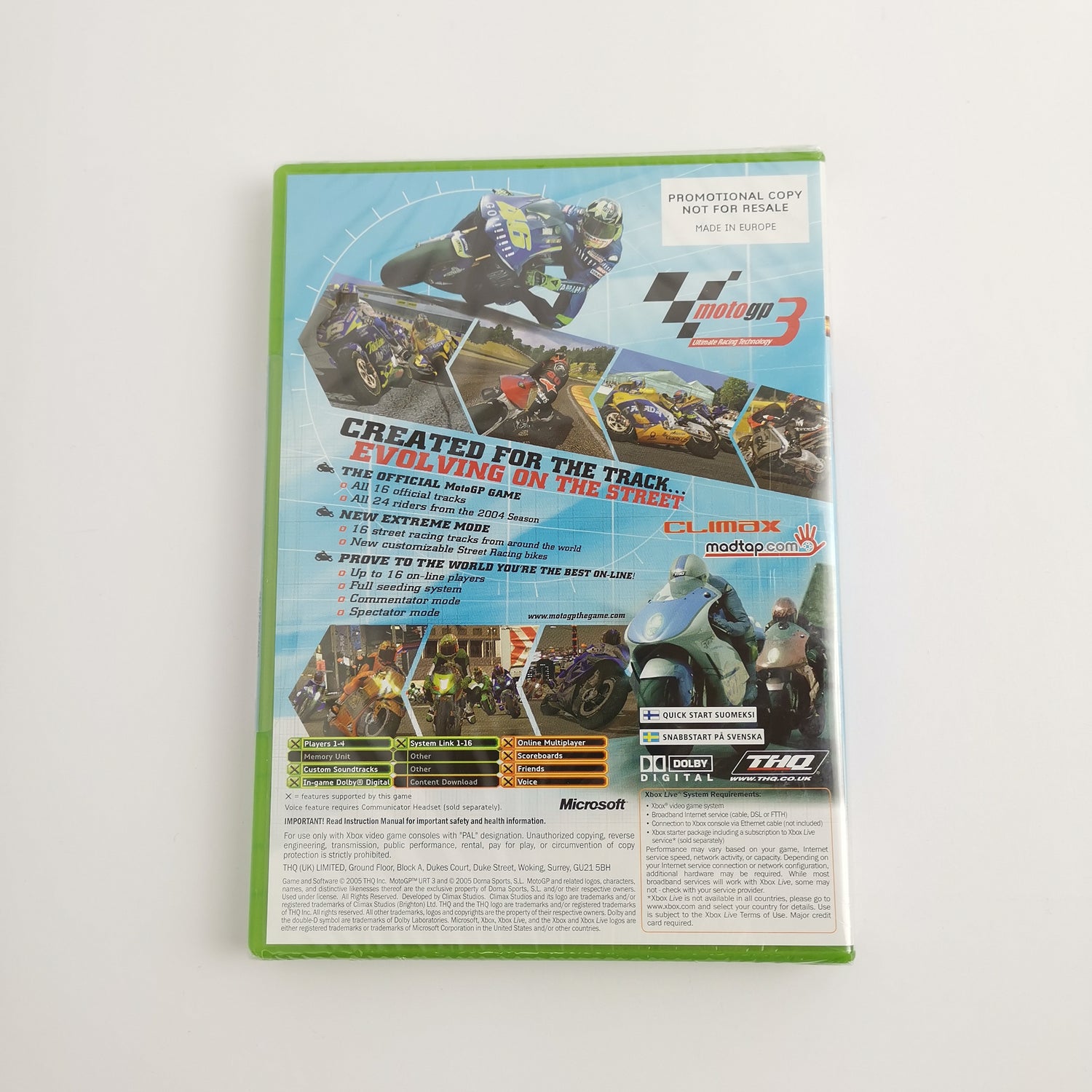 Microsoft Xbox Classic Promo : Moto GP 3 | Promotional Copy Not for Resale - NEU