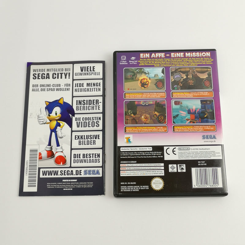 Nintendo Gamecube Game : Super Monkey Ball Adventure - Sega | German PAL - original packaging