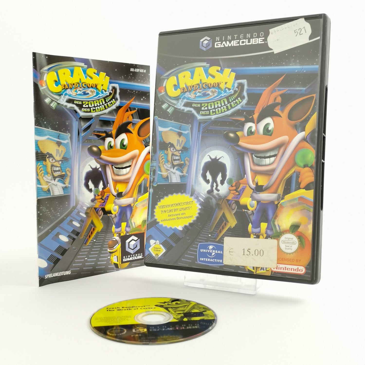 Nintendo Gamecube Game: Crash Bandicoot The Wrath of Cortex | German PAL - original packaging