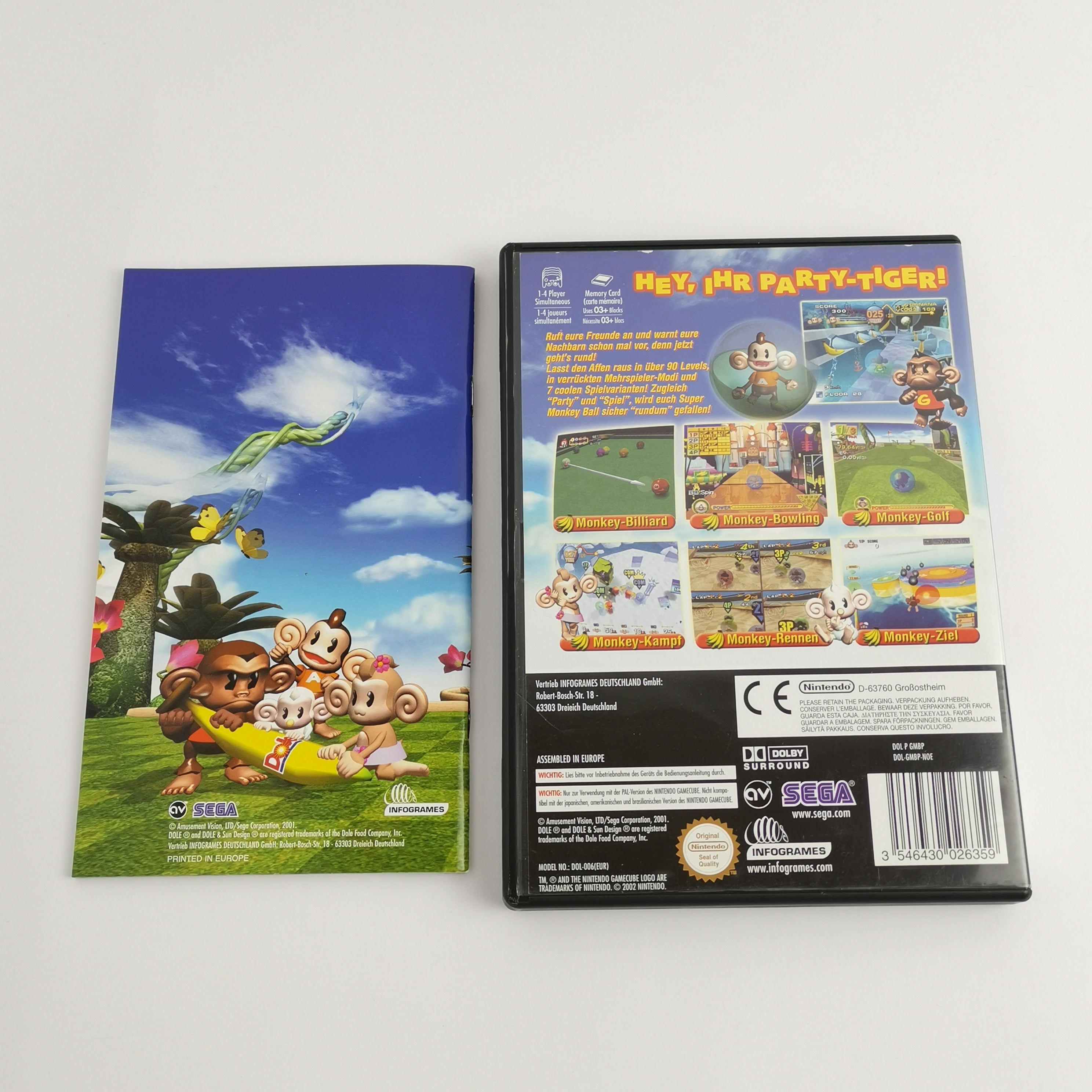 Nintendo Gamecube Spiel : Super Monkey Ball | Sega - dt. PAL Version * sehr gut