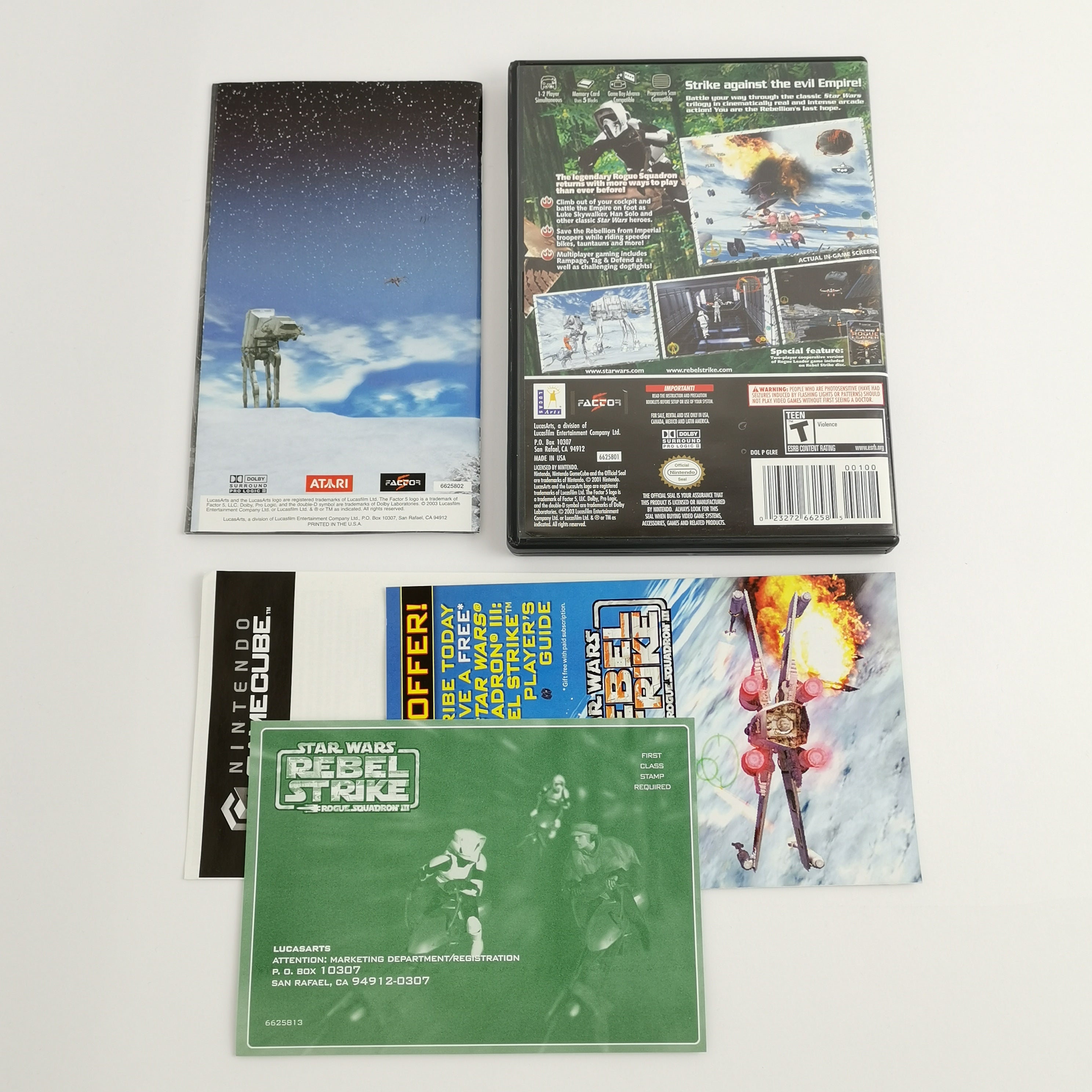 Nintendo Gamecube Spiel : Star Wars Rebel Strike Rogue Squadron III | USA - OVP