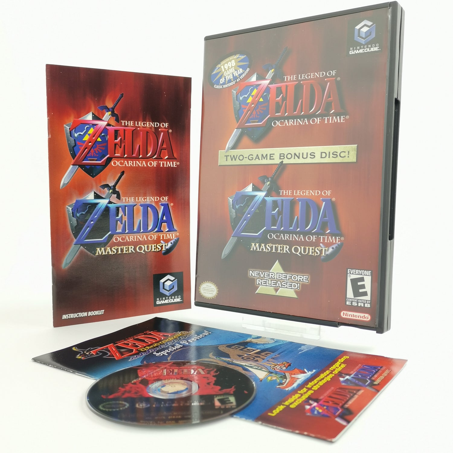 Nintendo Gamecube Game: The Legend of Zelda Ocarina of Time & Master Quest USA
