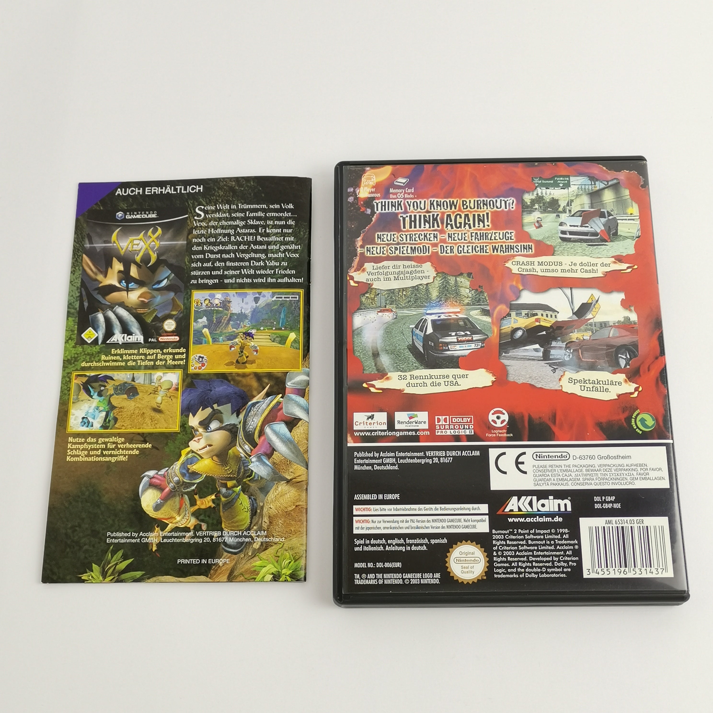 Nintendo Gamecube Spiel : Burnout 2 Point of Impact - Acclaim | dt. PAL - OVP