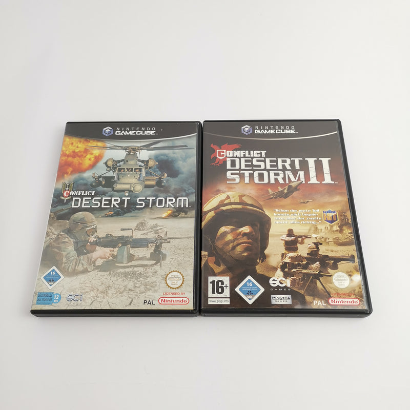 Nintendo Gamecube Games: Conflict Desert Storm Part I &amp; II - Bundle | OVP PAL