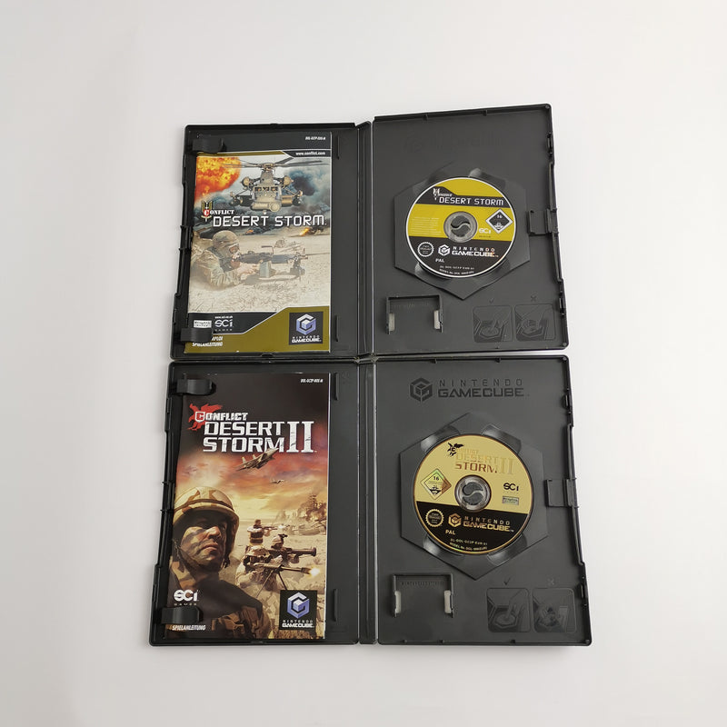Nintendo Gamecube Games: Conflict Desert Storm Part I &amp; II - Bundle | OVP PAL