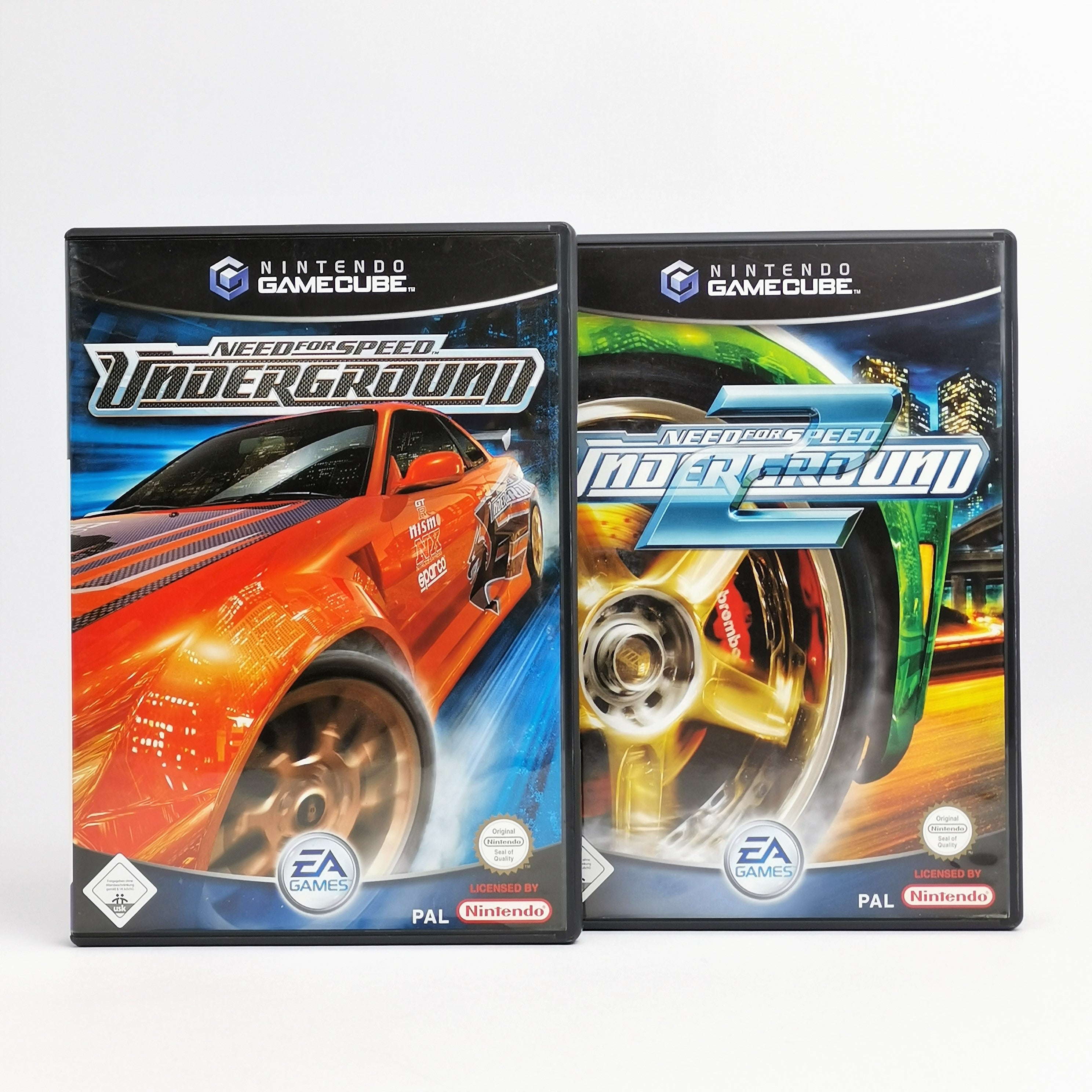Nintendo Gamecube Spiele : Need for Speed Underground Teil 1 & 2 | OVP PAL